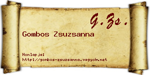 Gombos Zsuzsanna névjegykártya